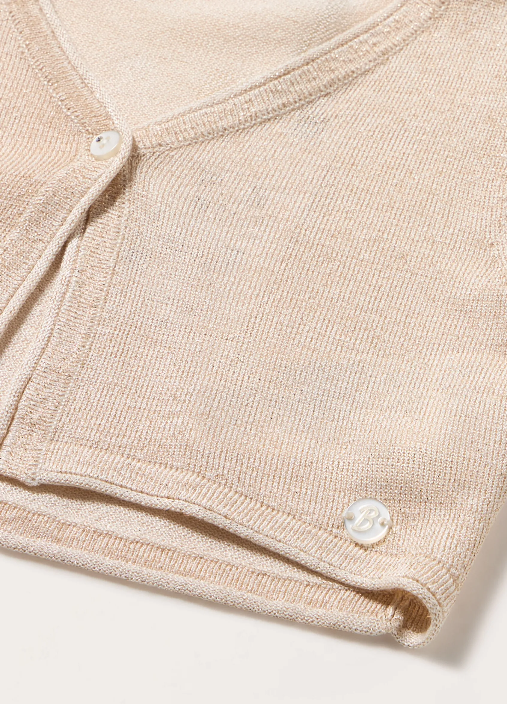 Blukids Cardigan misto viscosa e filo lurex bambina- Maglioni