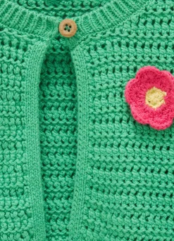 Blukids Cardigan tricot con ricami e applicazioni bambina- Maglioni