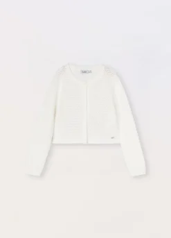 Blukids Cardigan tricot in cotone bambina- Maglioni