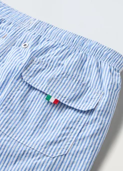 Blukids Costume boxer rigato ragazzo- Mare