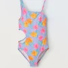 Blukids Costume intero con cut out laterale ragazza- Mare
