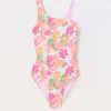 Blukids Costume intero floreale ragazza- Mare