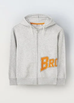 Blukids Felpa full zip con capaccio ragazzo- Felpe