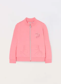 Blukids Felpa full zip in cotone stretch bambina- Felpe