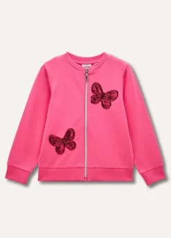 Blukids Felpa full zip in cotone stretch bambina- Felpe