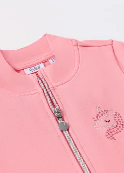 Blukids Felpa full zip in cotone stretch bambina- Felpe