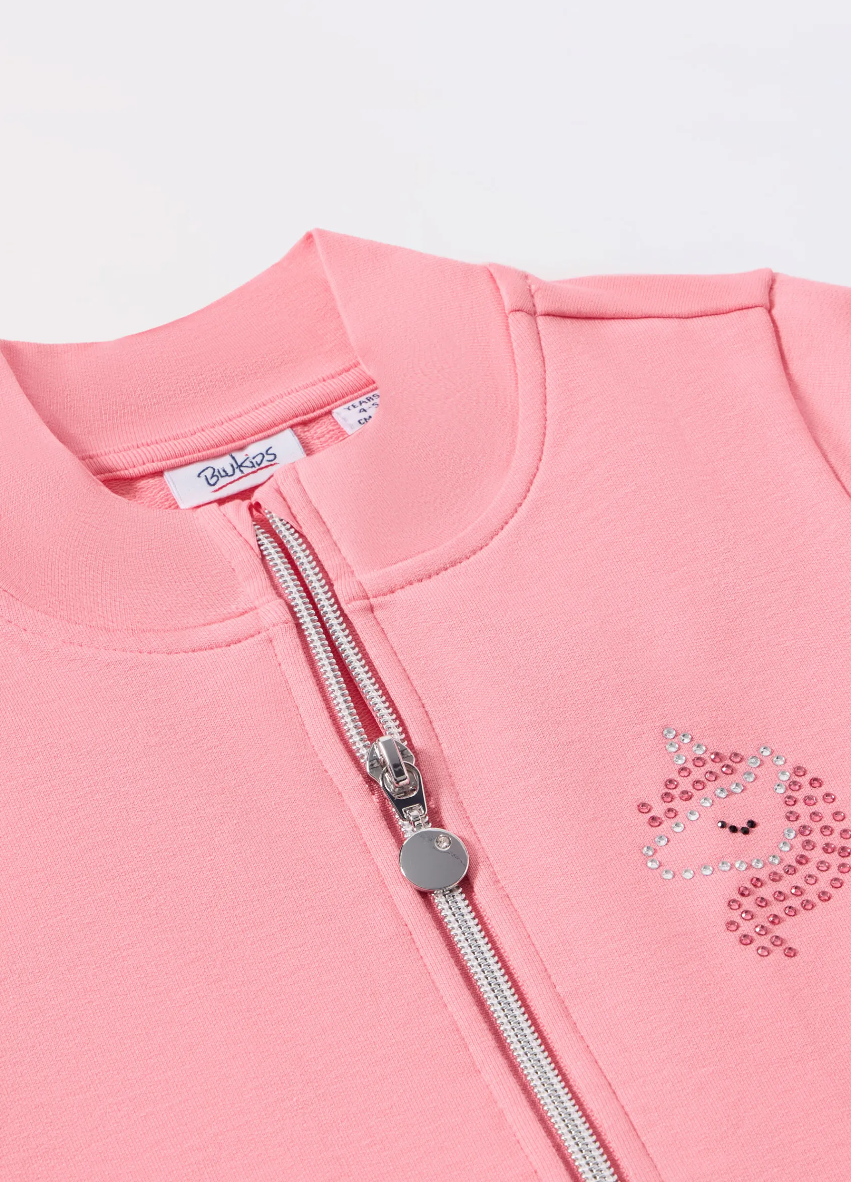 Blukids Felpa full zip in cotone stretch bambina- Felpe