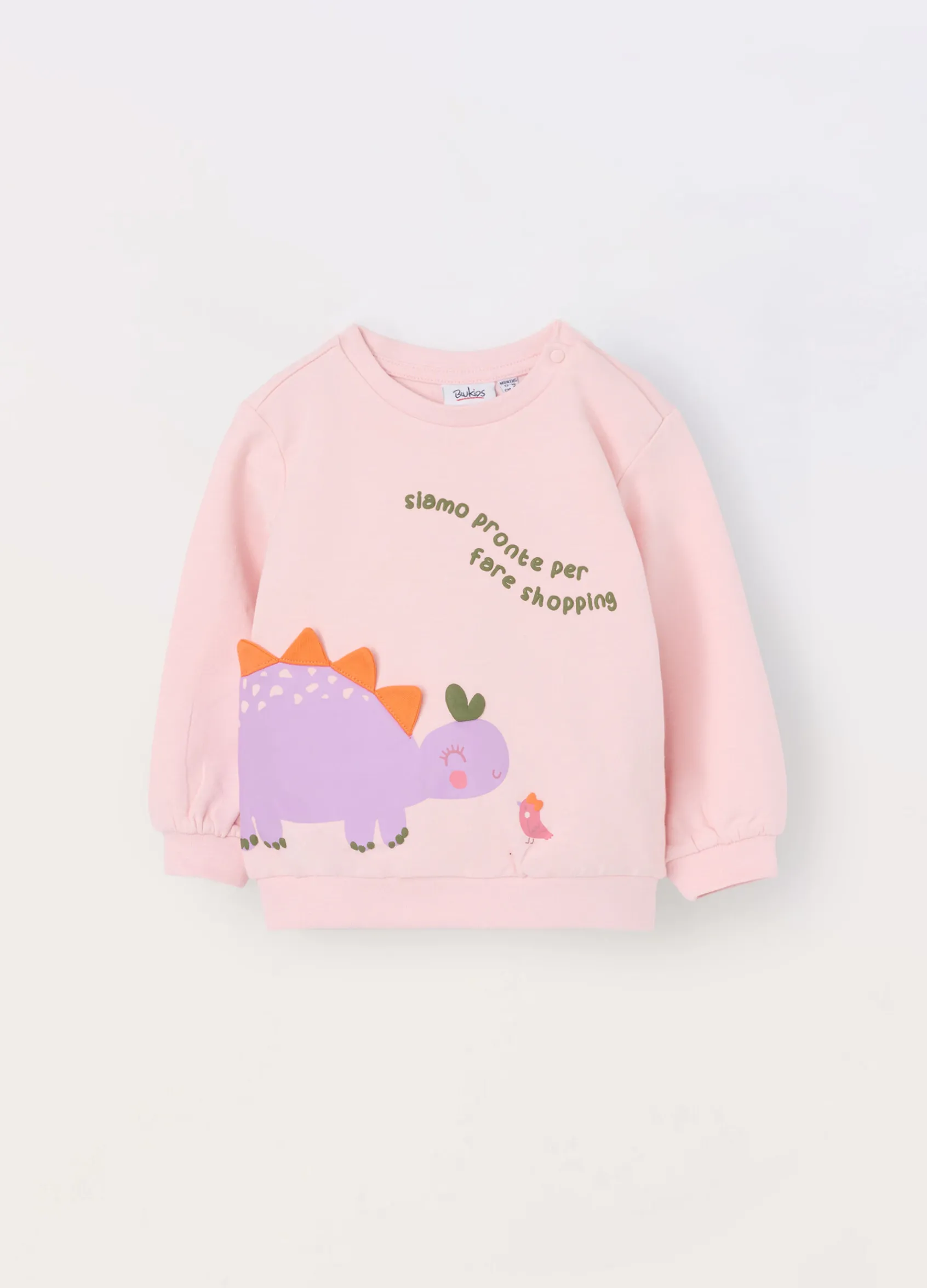 Blukids Felpa in french terry di cotone stretch neonata- Felpe