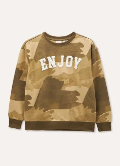 Blukids Felpa in puro cotone camouflage ragazzo- Felpe