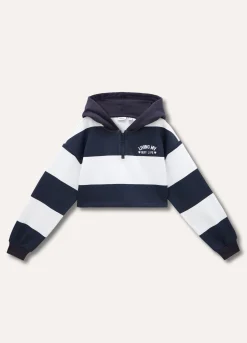 Blukids Felpa rigata cropped ragazza- Felpe