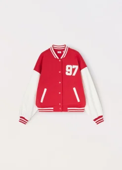 Blukids Felpa varsity in misto cotone ragazza- Giubbotti E Piumini