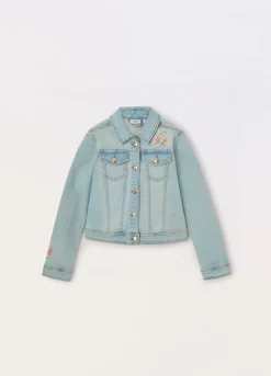 Blukids Giacca in denim di cotone stretch bambina- Giubbotti E Piumini
