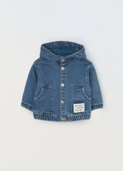 Blukids Giacca in french terry denim neonato- Cappotti E Giubbotti