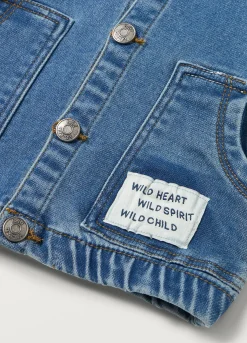 Blukids Giacca in french terry denim neonato- Cappotti E Giubbotti