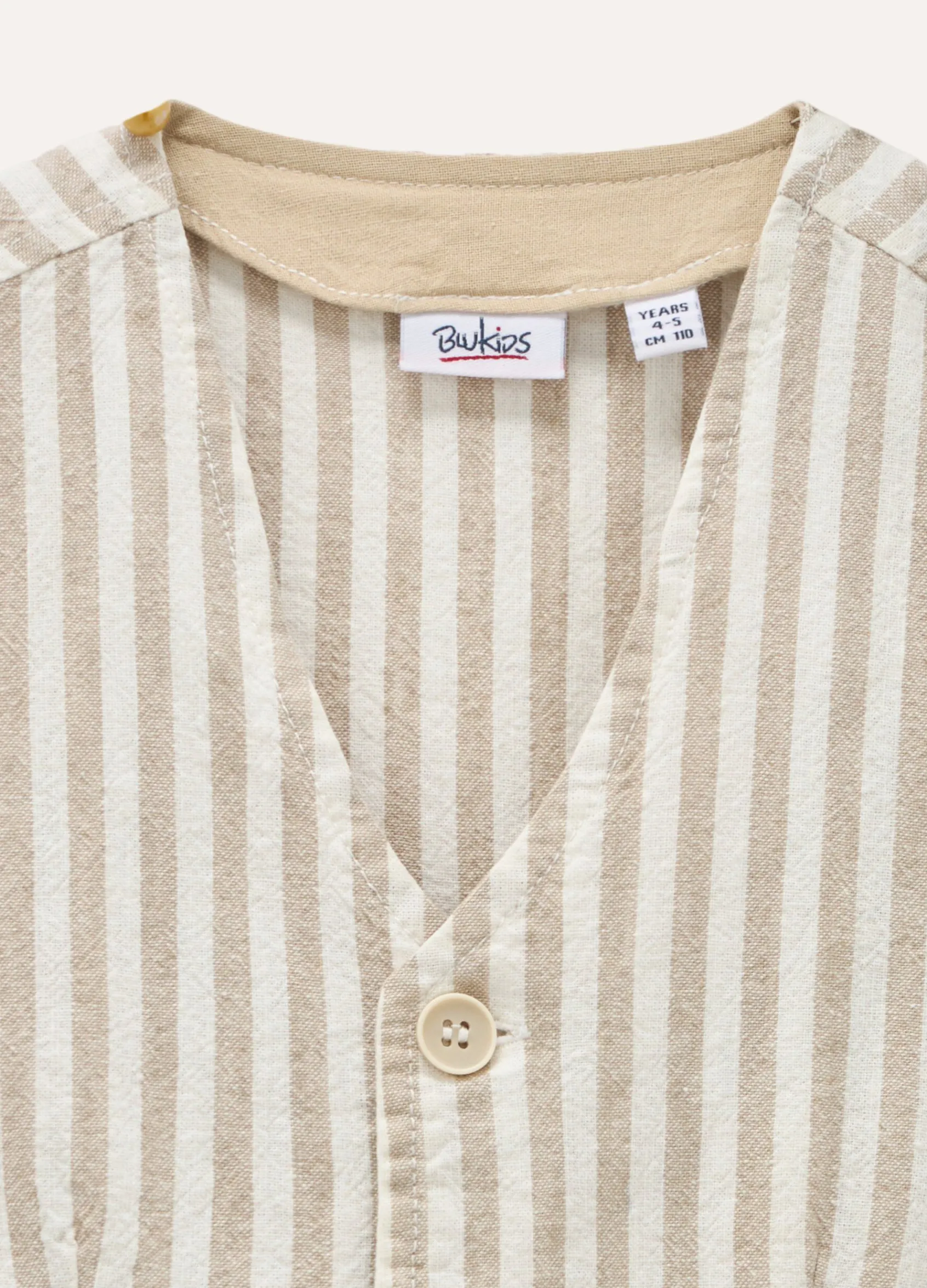 Blukids Gilet rigato in misto lino bambino-Bambino T-shirt