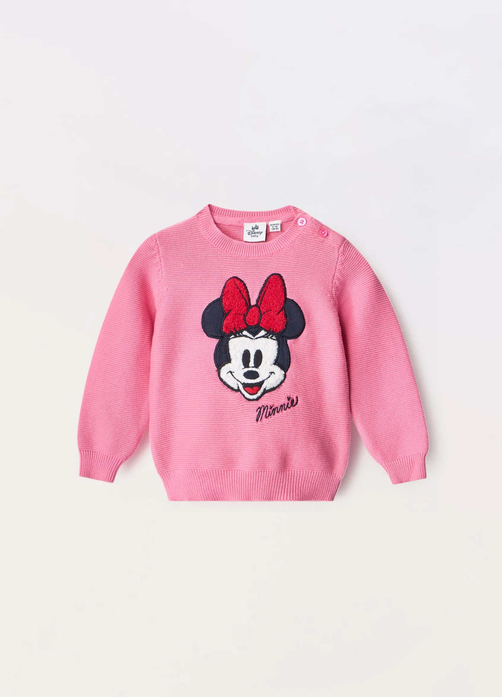 Blukids Girocollo tricot con ricamo neonata- Maglioncini