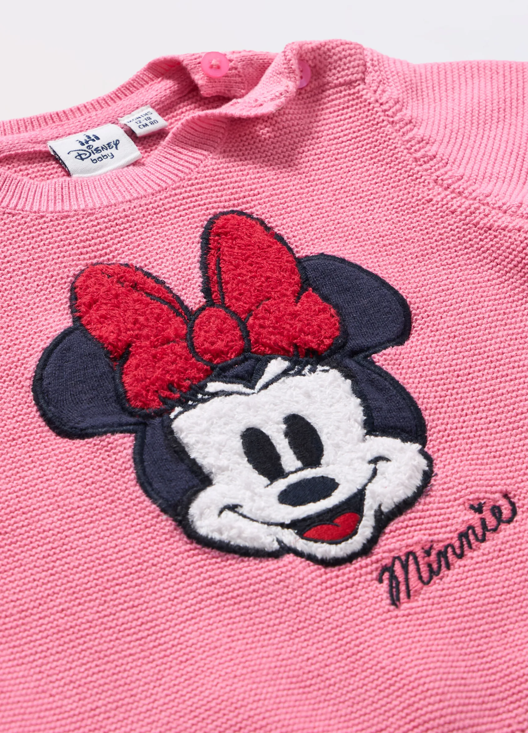 Blukids Girocollo tricot con ricamo neonata- Maglioncini