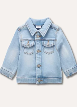 Blukids Giubbino in french terry denim neonato- Cappotti E Giubbotti
