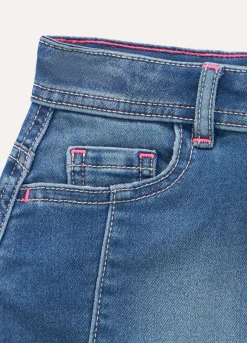 Blukids Gonna in denim con ricami bambina- Gonne