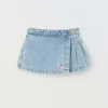 Blukids Gonna in denim di puro cotone neonata- Gonne