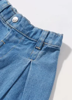 Blukids Gonna in denim di puro cotone neonata- Gonne