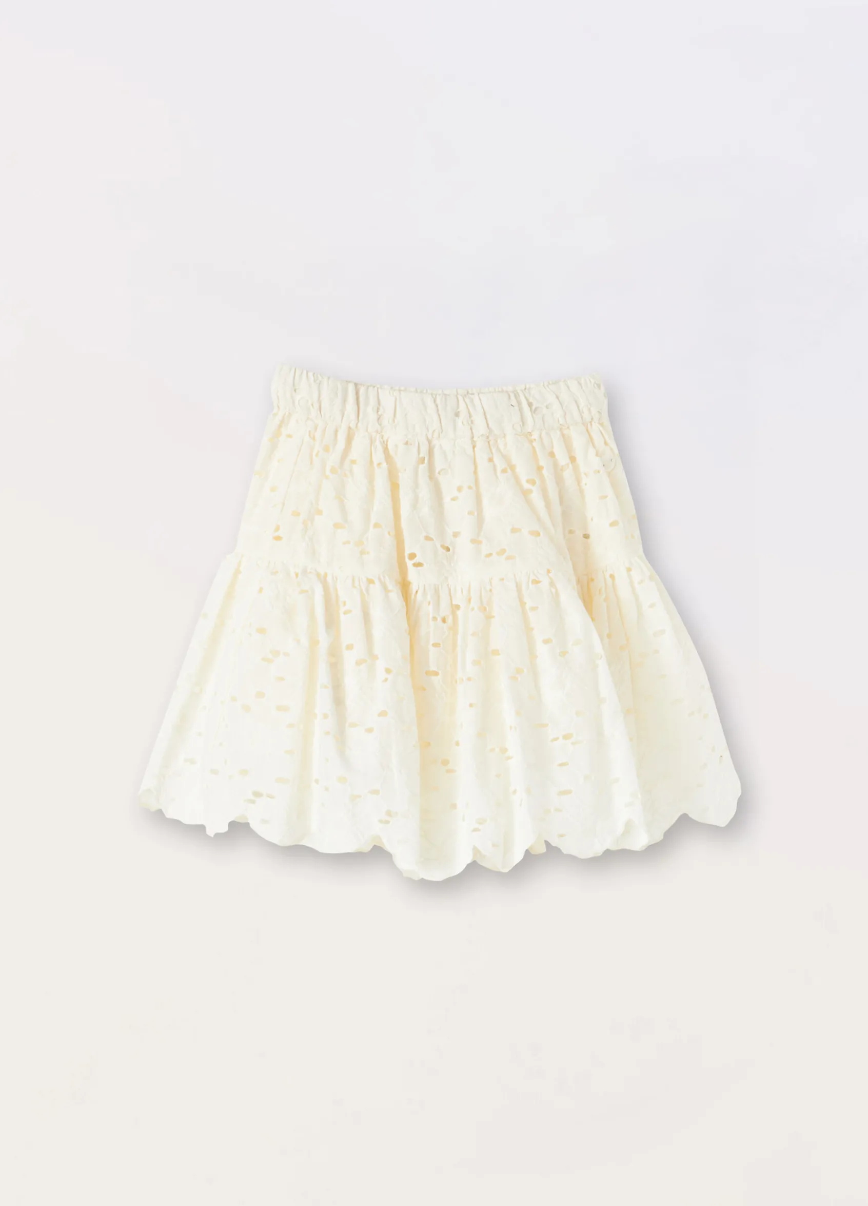 Blukids Gonna in puro cotone sangallo bambina- Gonne