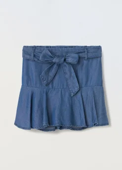 Blukids Gonna pantalone in denim di puro lyocell bambina- Jeans