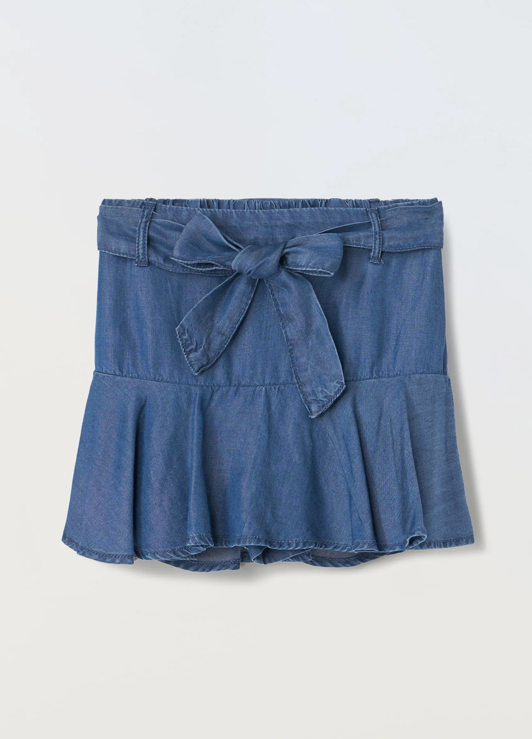 Blukids Gonna pantalone in denim di puro lyocell bambina- Jeans