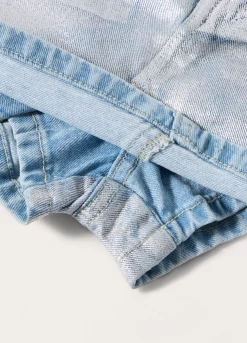 Blukids Gonna pantalone in denim di puro cotone ragazza- Gonne