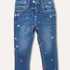 Blukids Jeans con ricami neonata- Jeans