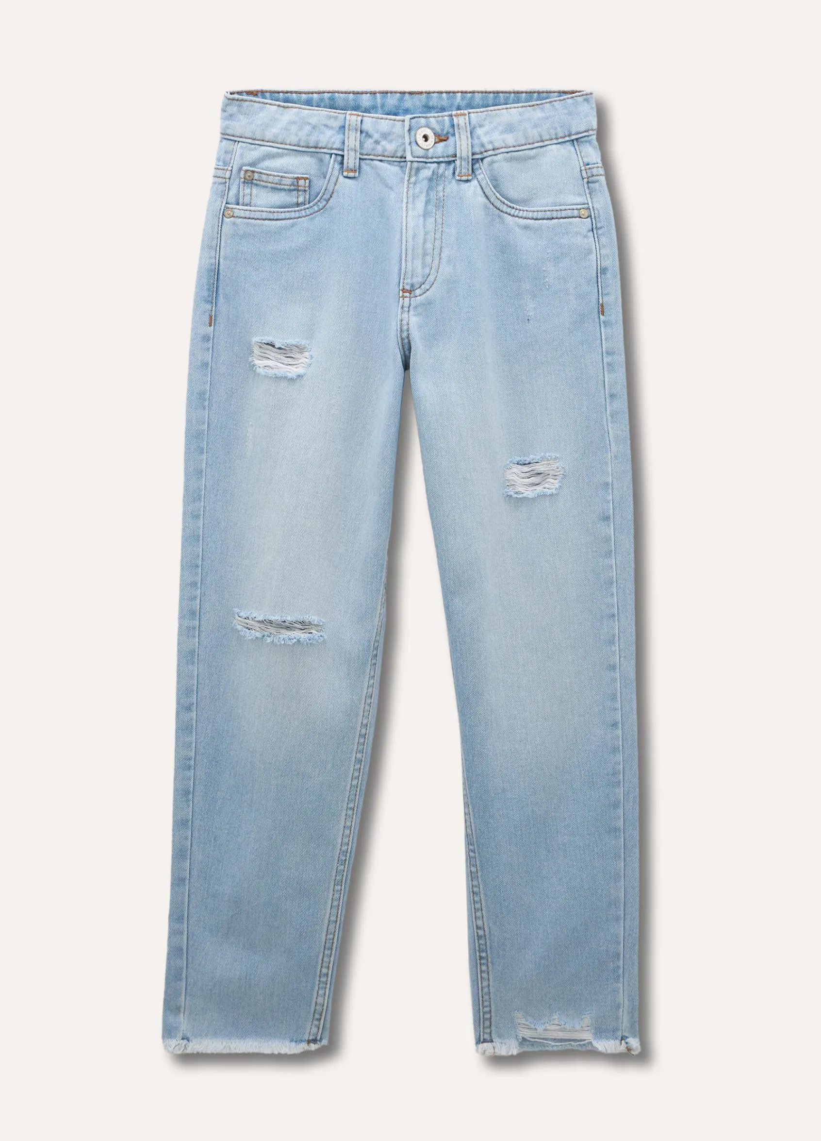 Blukids Jeans in puro cotone ragazza- Jeans