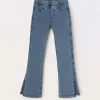 Blukids Jeggings flare fit in denim ragazza- Pantaloni