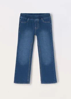 Blukids Jeggings in french terry denim bambina- Leggings