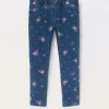 Blukids Jeggings in french terry denim bambina- Leggings
