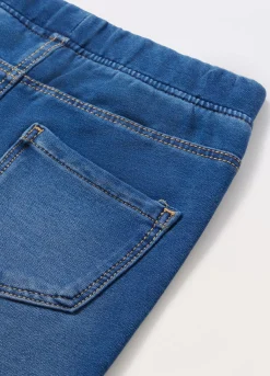 Blukids Jeggings in french terry denim bambina- Leggings