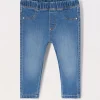 Blukids Jeggings in stretch denim neonata- Jeans