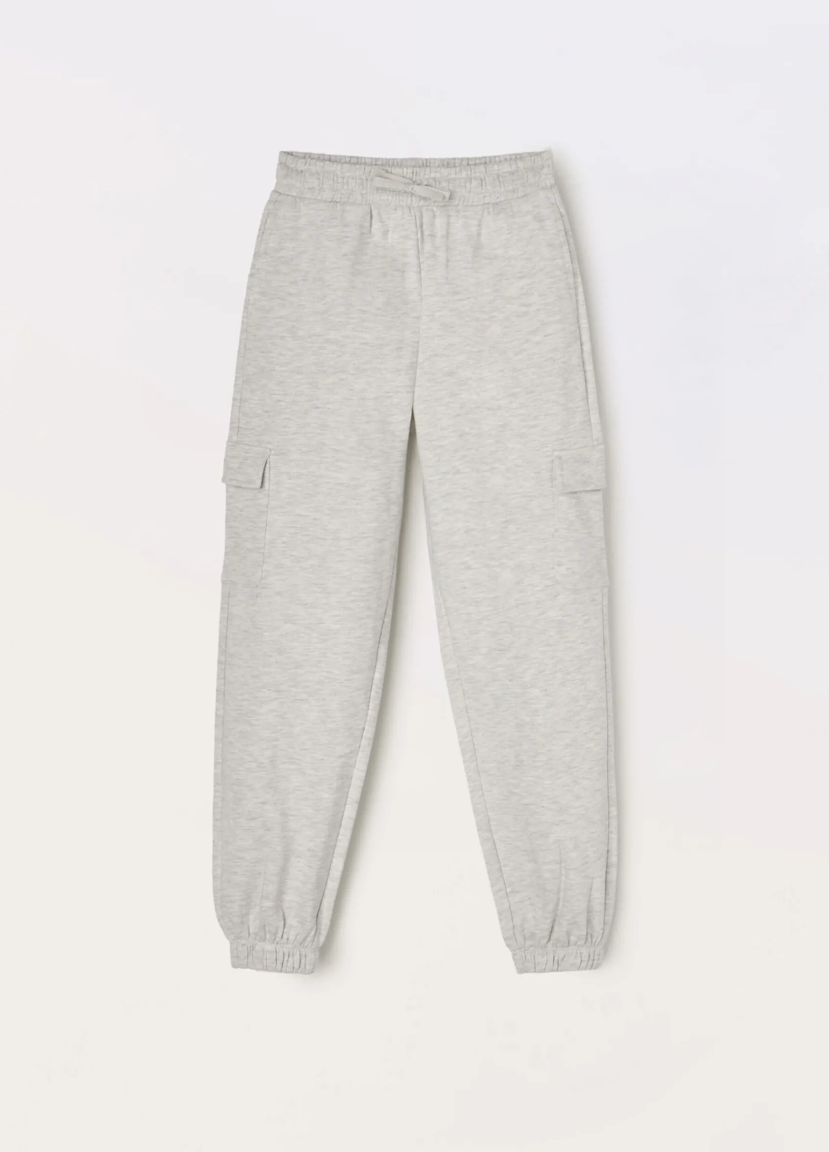 Blukids Jogger cargo in french terry di cotone ragazza- Pantaloni
