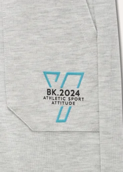 Blukids Jogger in cotone mélange ragazzo- Pantaloni