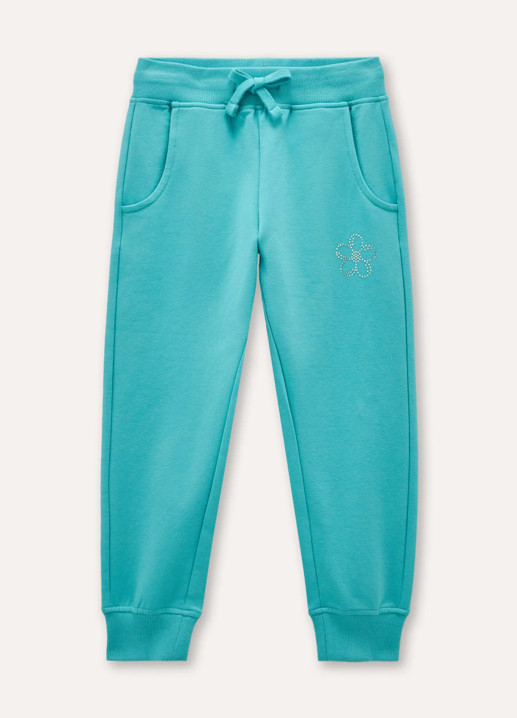 Blukids Jogger in cotone stretch bambina- Leggings