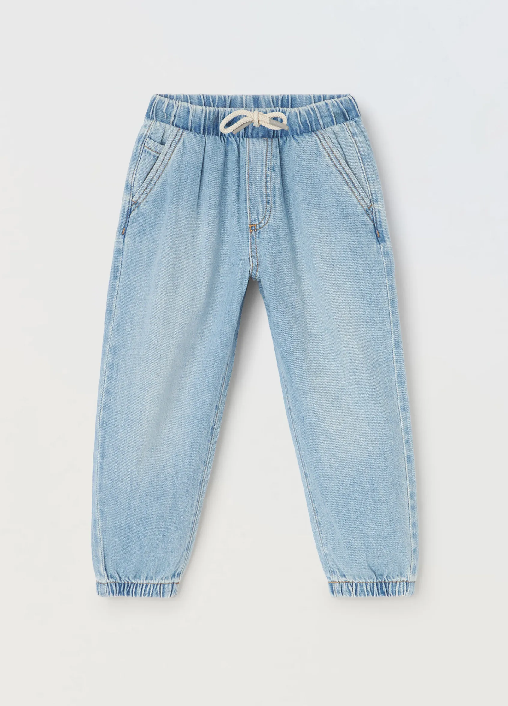Blukids Jogger in denim di misto cotone bambino-Bambino Jeans