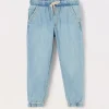 Blukids Jogger in denim di misto cotone bambino-Bambino Pantaloni