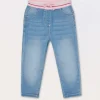 Blukids Jogger in denim misto cotone neonata- Pantaloni