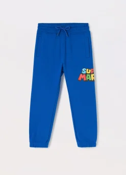 Blukids Jogger in french terry di puro cotone bambino Super Mario-Bambino Pantaloni