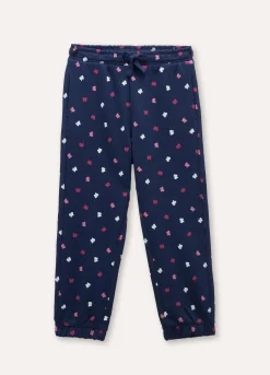 Blukids Jogger in puro cotone con stampa bambina- Pantaloni