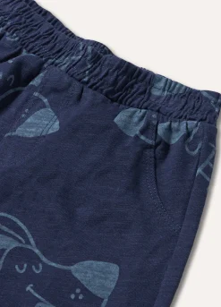 Blukids Jogger in puro cotone con stampa neonato- Pantaloni