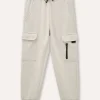 Blukids Joggers cargo in misto cotone bambino-Bambino Pantaloni