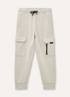 Blukids Joggers cargo in misto cotone bambino-Bambino Pantaloni