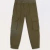 Blukids Joggers cargo in puro cotone bambino-Bambino Pantaloni