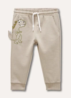 Blukids Joggers in felpa di puro cotone con applicazioni 3D neonato- Pantaloni