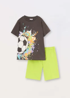 Blukids Jogging set corto in jersey di puro cotone bambino-Bambino Set E Coordinati
